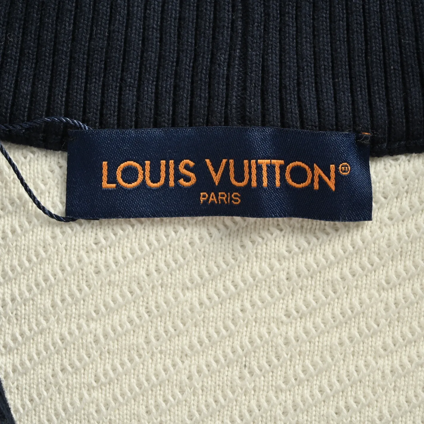Louis Vuitton/Louis Vuitton 24Fw stand collar striped contrast zipper knitted jacket